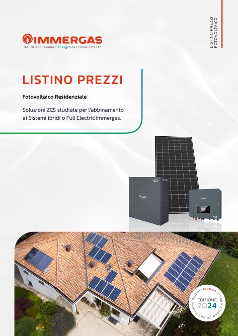 Immergas - Preisliste Fotovoltaico Residenziale