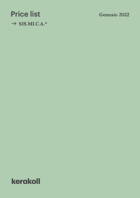 Kerakoll - Listino prezzi SIS.MI.C.A.