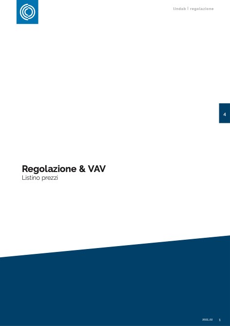 Lindab - Прайс-лист 4 - Regolazione & VAV