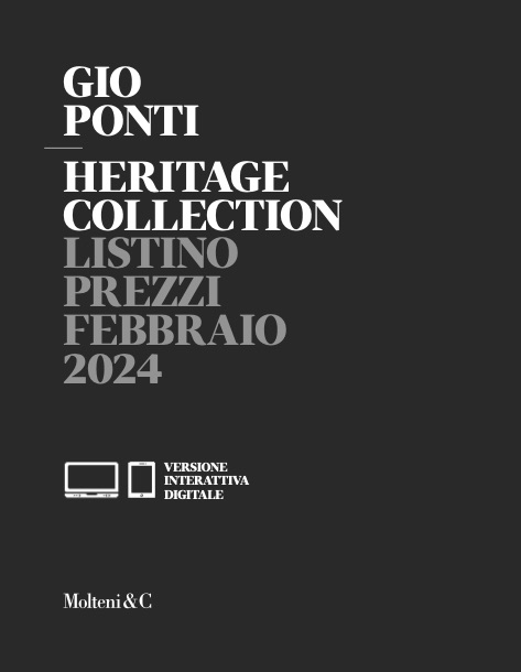 Molteni&C - Listino prezzi Gio Ponti | Heritage Collection