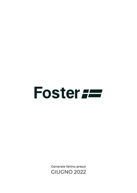 Foster - Price list Giugno 2022