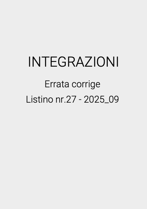 Gia - Listino prezzi INTEGRAZIONI