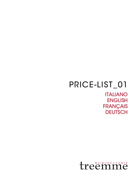 Rubinetterie Treemme - Lista de precios _01