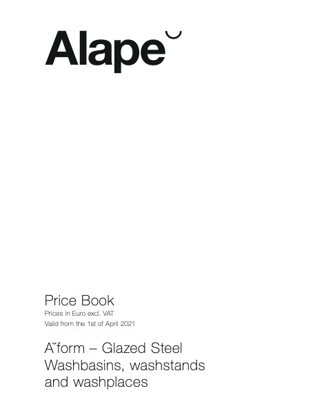 Alape - Price list 04-2021