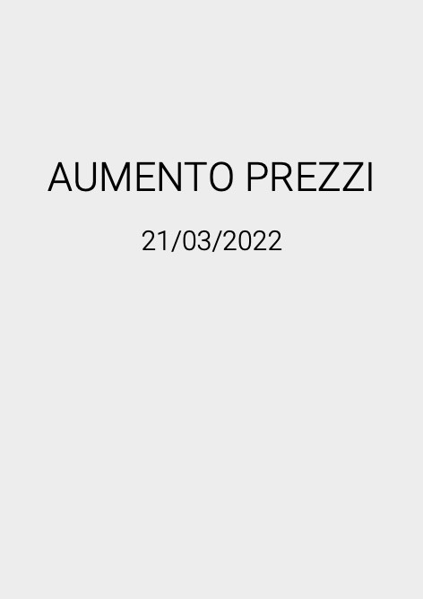 Riccini - 价目表 Aumento Prezzi