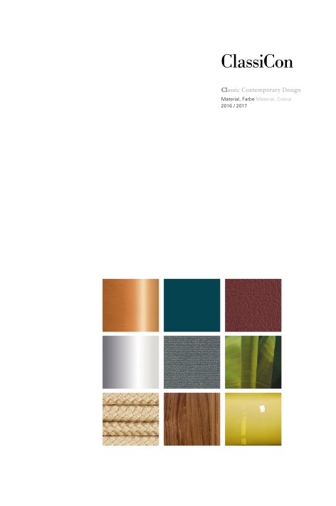 ClassiCon - Katalog Material, Farbe Material, Colour