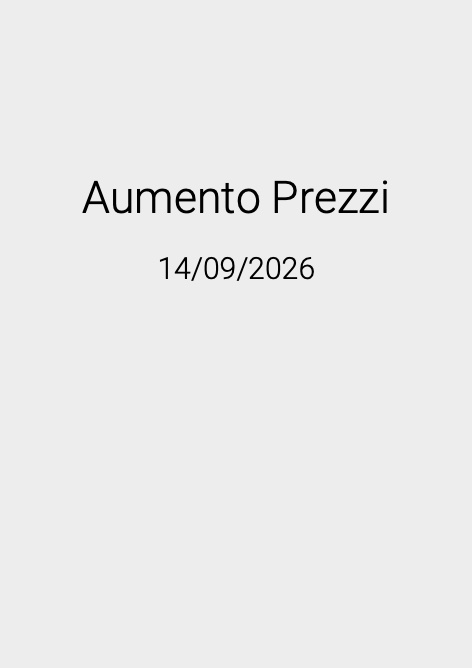 Blob - Listino prezzi Aumento Prezzi
