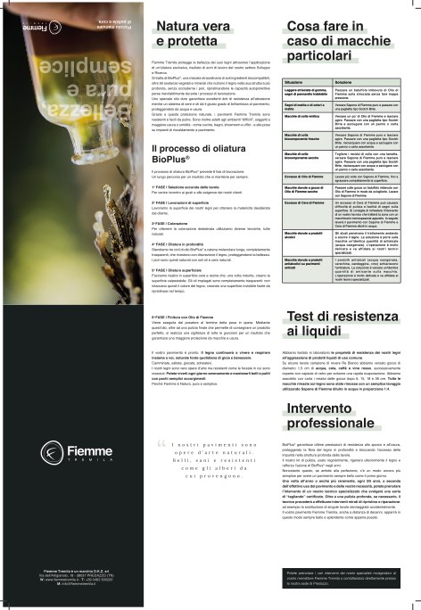 Fiemme Tremila - Catalogo Manuale di pulizia