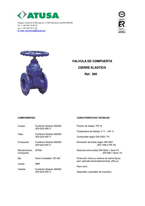 Atusa - Katalog Valvole industriali