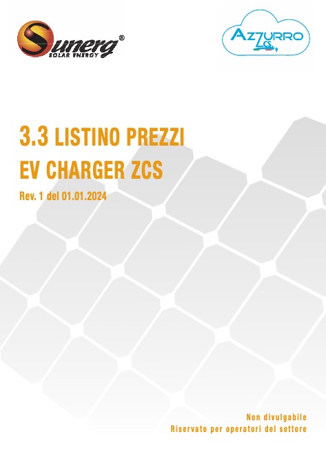 Sunerg - 价目表 EV CHARGER ZCS Rev.1