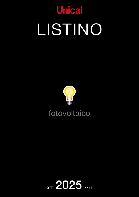 Unical - Listino prezzi FOTOVOLTAICO