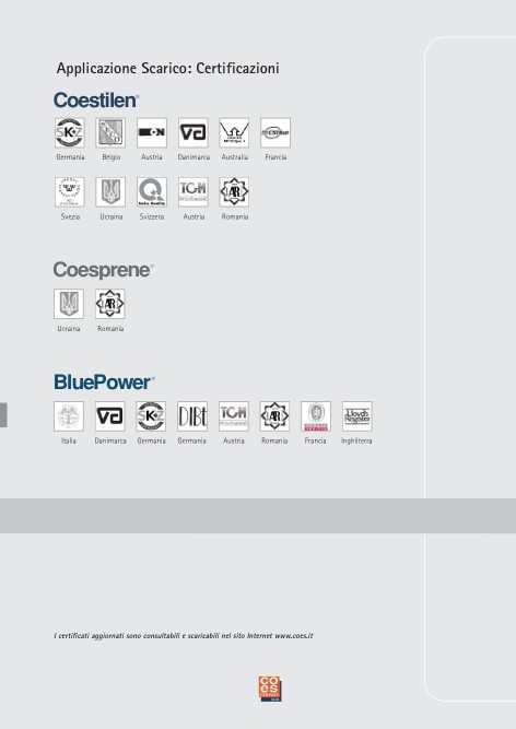 Coes - Katalog Scarico