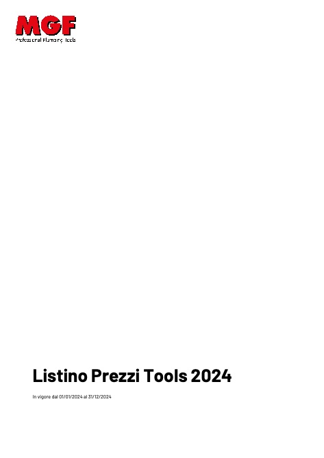 Mgf - Preisliste TOOLS 2024