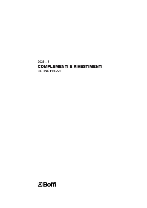 Boffi - Listino prezzi Complementi e rivestimenti 2026_1