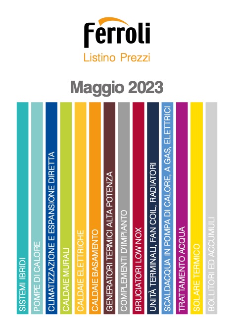 Ferroli - Liste de prix Maggio 2023