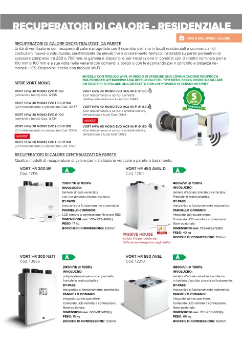 Vortice - Katalog VMC