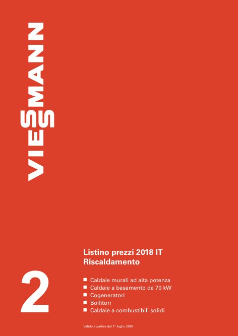 Viessmann - Liste de prix 2 Riscaldamento 2018