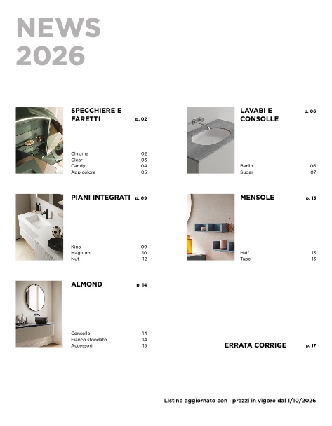 Arbi Arredobagno - Listino prezzi News 2026