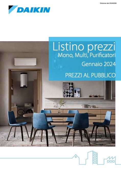 Daikin - Listino prezzi Mono, Multi, Purificatori (Rev. 02/2024)