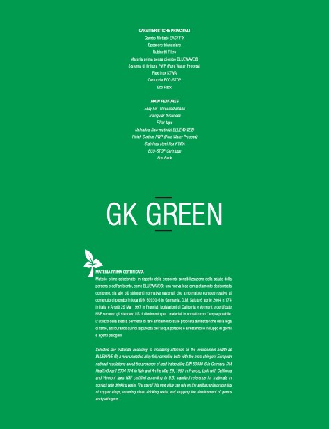 Gattoni - Catalogue GK GREEN