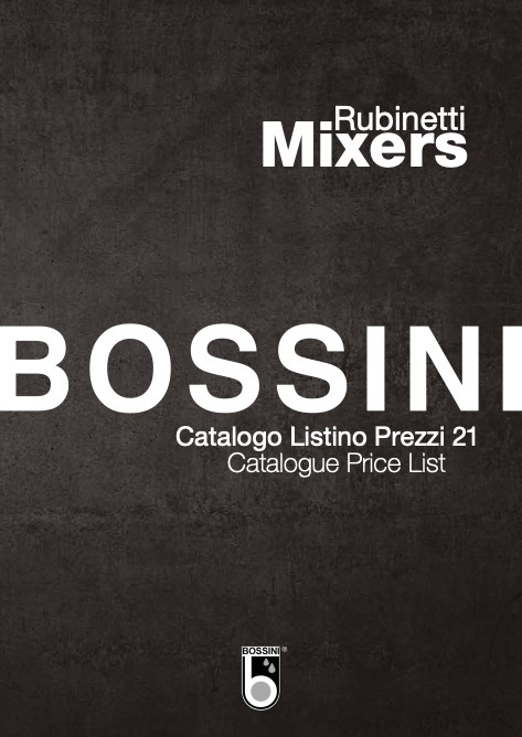 Bossini - Price list Rubinetti Mixers
