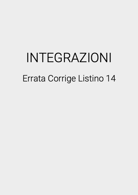 Savil - Listino prezzi INTEGRAZIONI