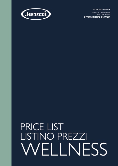 Jacuzzi - Price list Wellness