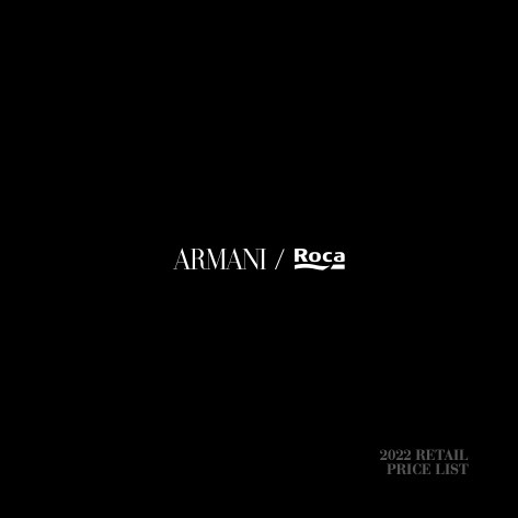 Roca - Price list Armani | Retail