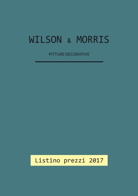 Wilson&Morris - Price list 2017