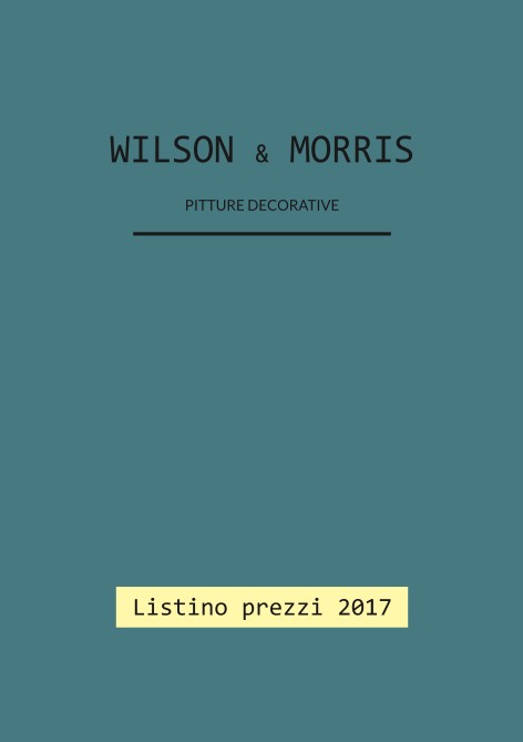 Wilson&Morris - 价目表 2017
