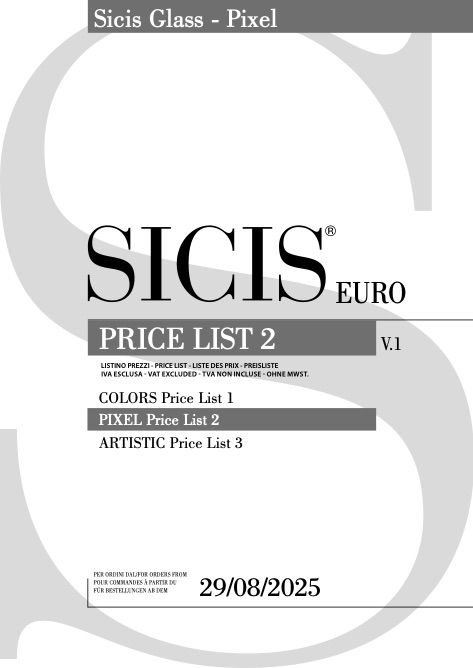 Sicis - Listino prezzi Glass - Pixel