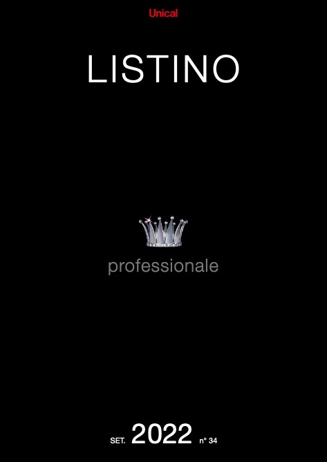 Unical - Price list PROFESSIONALE