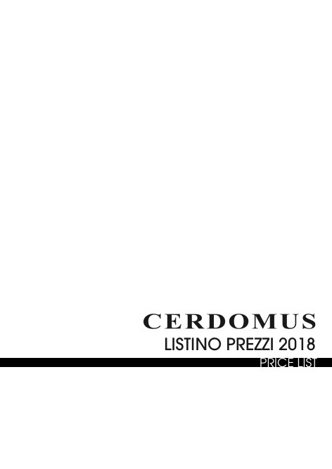 Cerdomus - Price list 2018