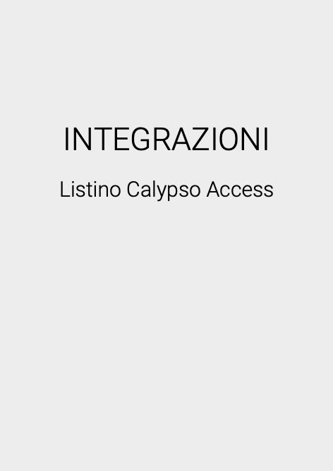 Atlantic - Listino prezzi Calypso Access