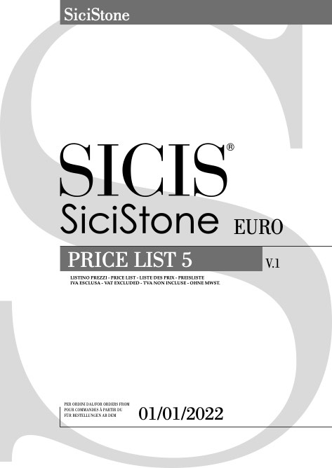 Sicis - Price list SiciStone
