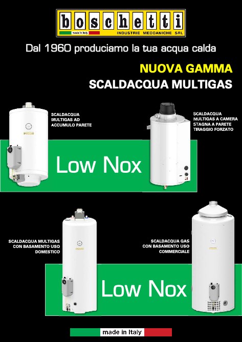 Boschetti Industrie Meccaniche - Preisliste Nuova gamma Scaldacqua multigas