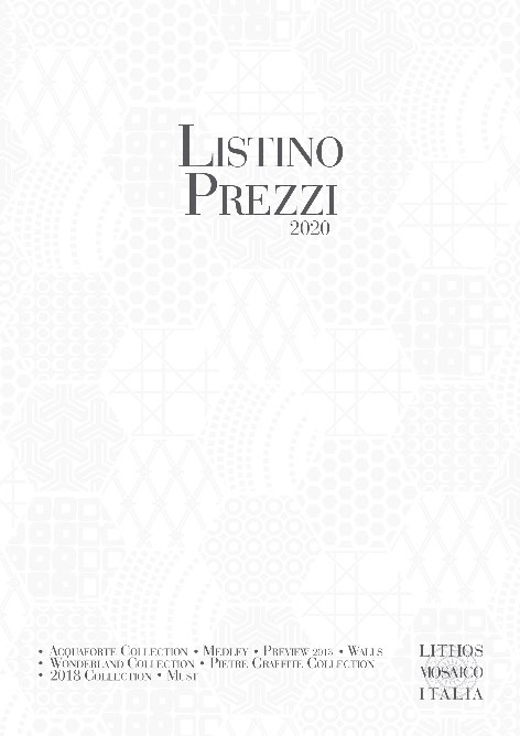 Lithos Mosaico Italia - Listino prezzi 2020
