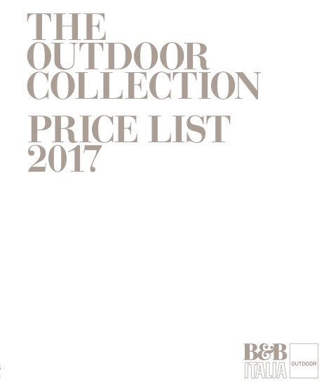B&B - Price list The Outdoor collection