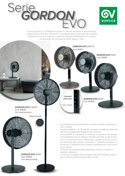 Vortice - Catalogue Serie Gordon Evo