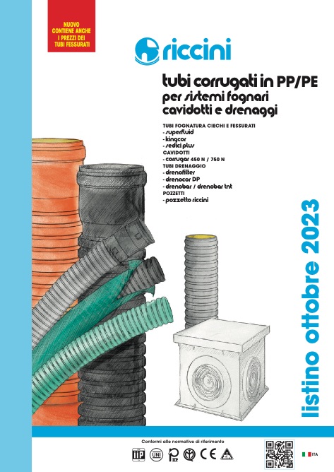 Riccini - Price list Tubi corrugati in PE/PP