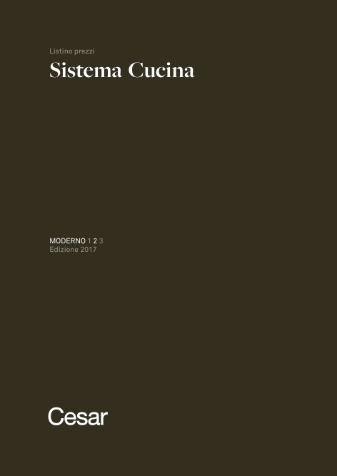 Cesar - Прайс-лист Sistema Cucina 2017