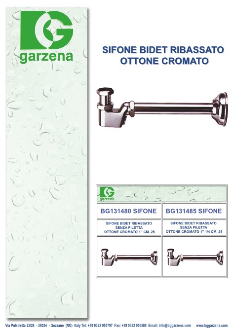 Bg Garzena - Katalog 2013 - Sifone bidet ribassato