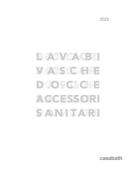 Casabath - Listino prezzi Volume 3 - Lavabi - Docce - Accessori