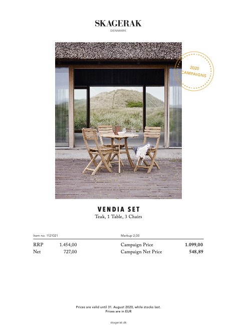 Skagerak - Listino prezzi Outdoor Campaigns