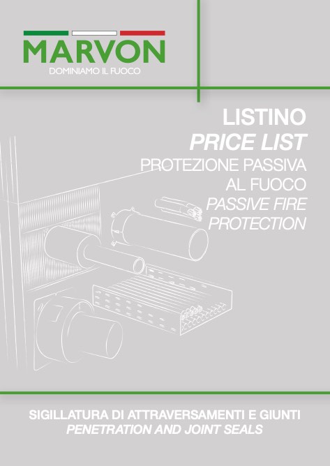 Marvon - Liste de prix Sigillatura di attraversamenti e giunti