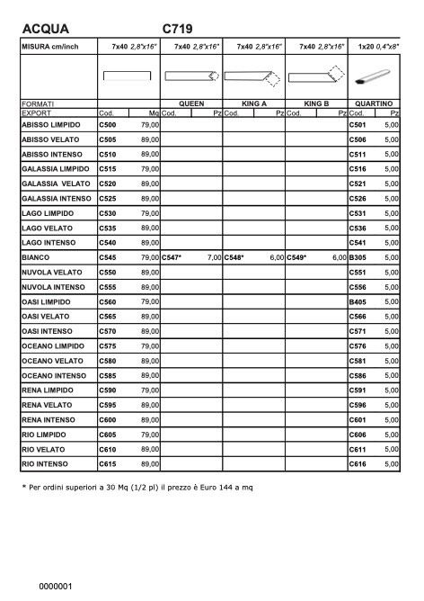 Senio - Listino prezzi 47