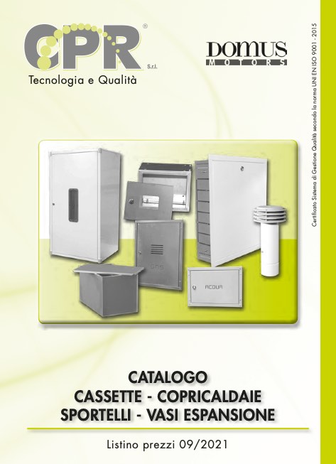 Cpr - 价目表 CASSETTE - COPRICALDAIE - SPORTELLI - VASI ESPANSIONE