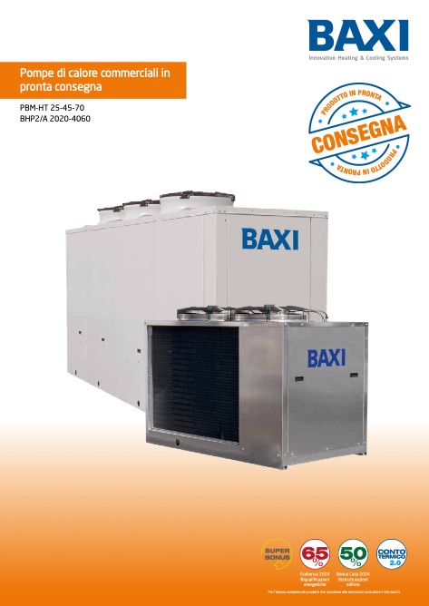 Baxi - Catalogo PDC commerciali prontaconsegna