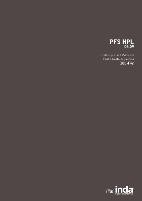Inda - Price list PSF HPL L-F