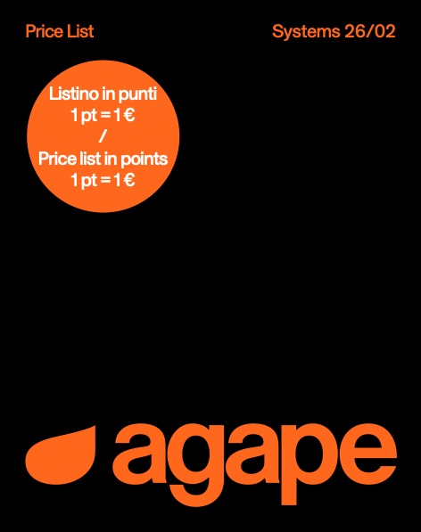Agape - 价目表 Systems
